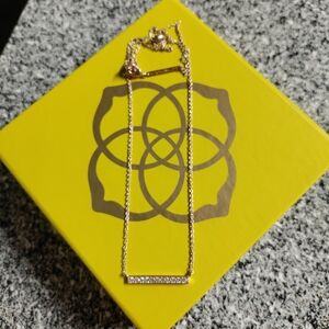 Kendra Scott Addison Short Bar Rectangle Charm Necklace
